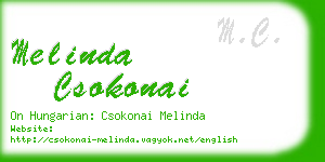 melinda csokonai business card